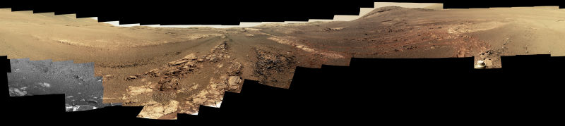 La panorámica con sus colores realesFoto: NASA/JPL-Caltech/Cornell/ASU